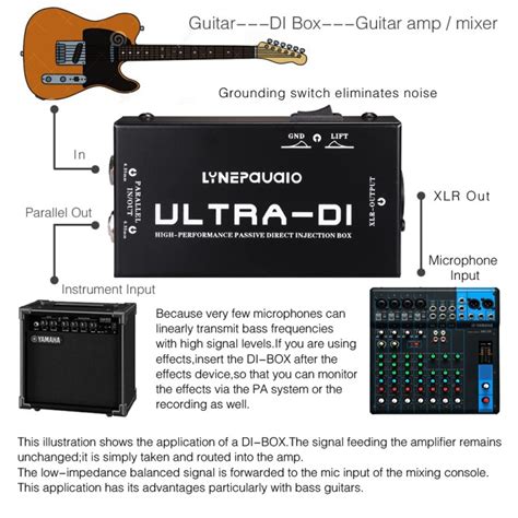 best passive di box for electric guitar|di box with volume control.